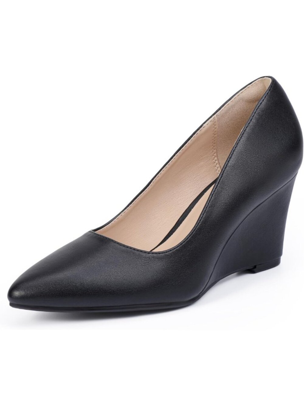 Stylish Closed Toe Wedge Pumps for Women - Comfortable Low Heel Shoes